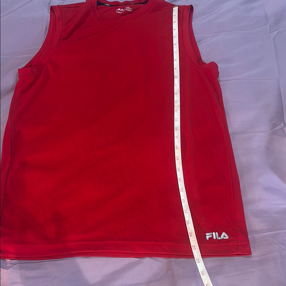 Fila Red Sleeveless Muscle Tee - Picture 4 of 5